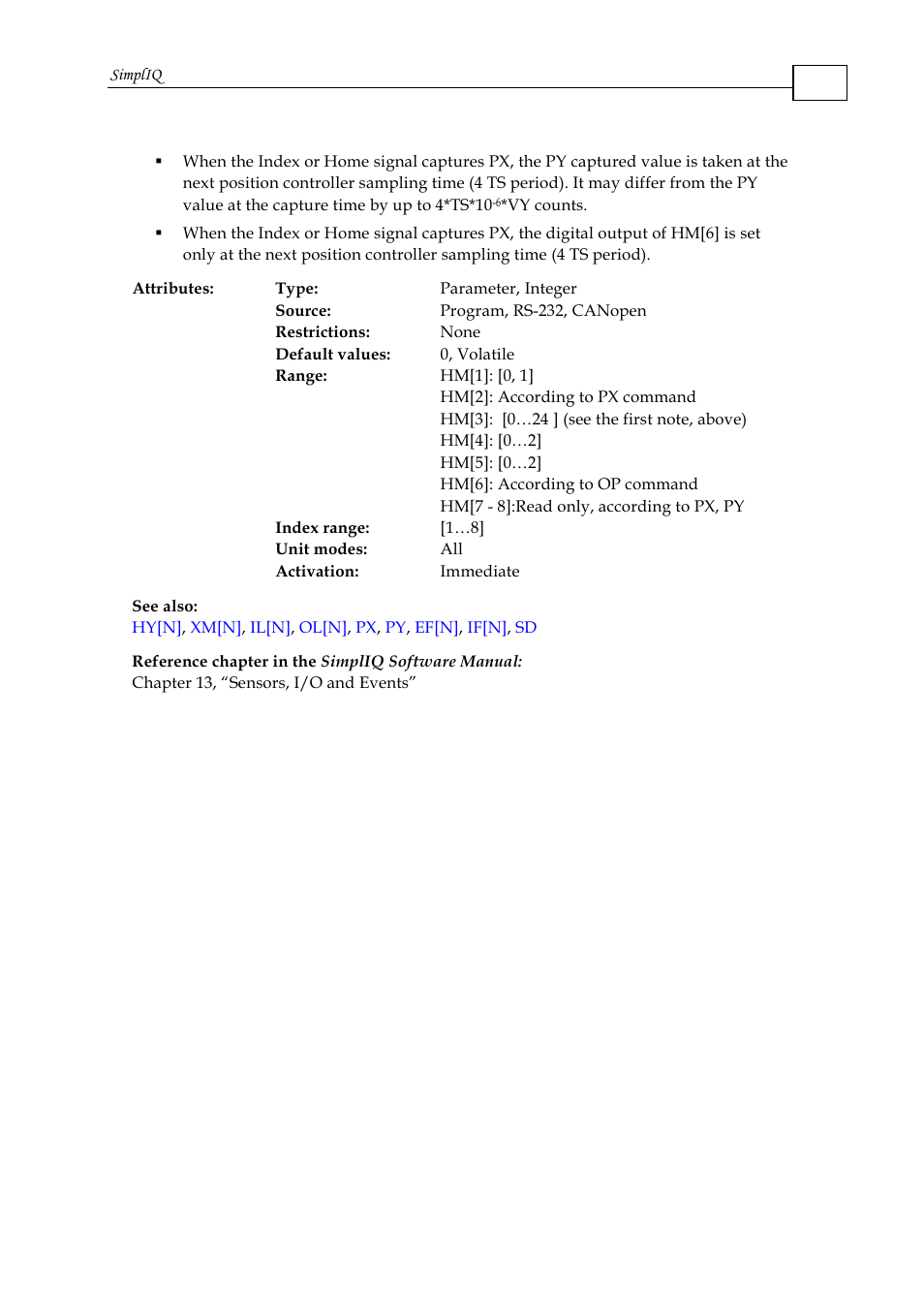 ElmoMC SimplIQ Command Reference User Manual | Page 72 / 188