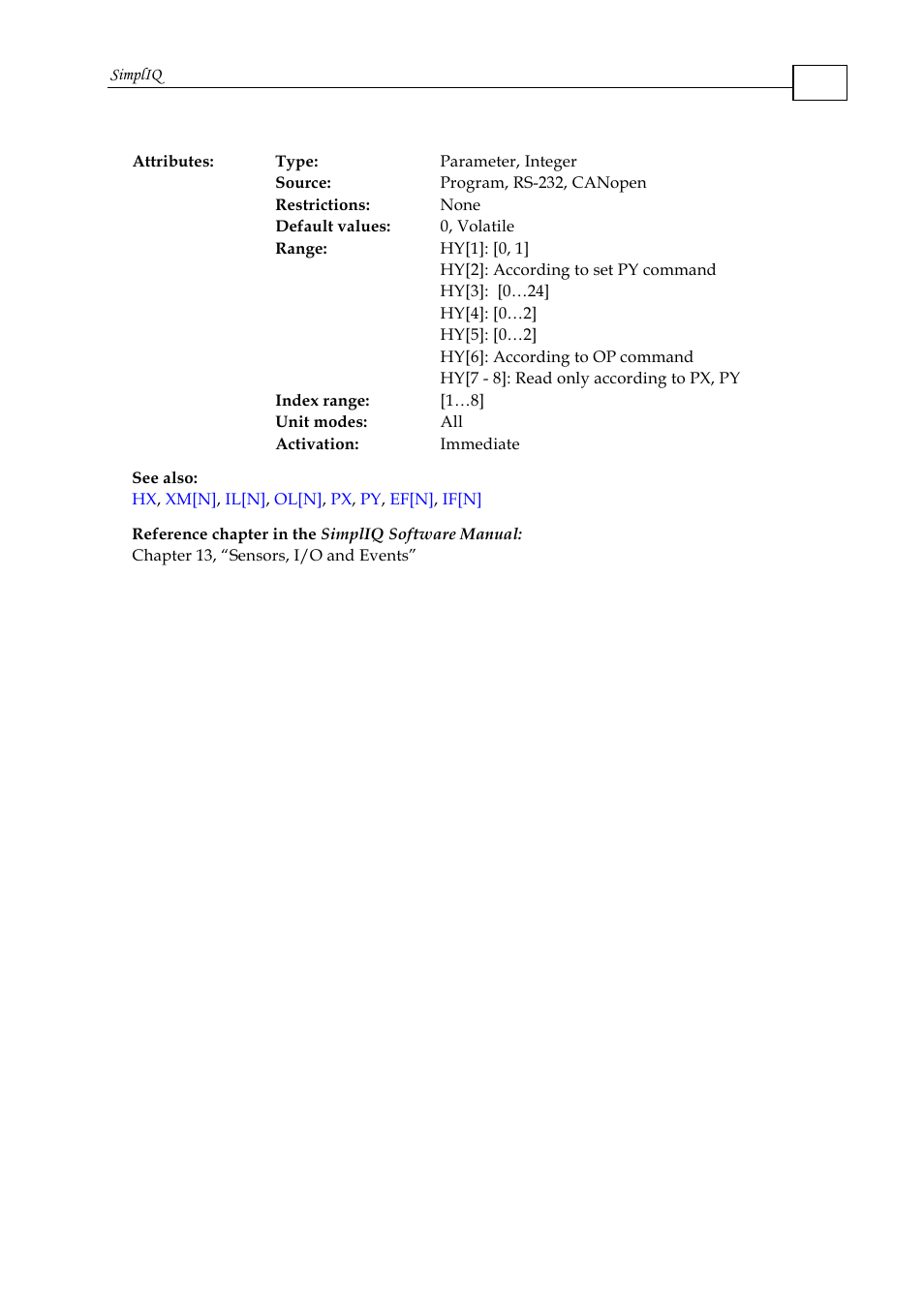 ElmoMC SimplIQ Command Reference User Manual | Page 77 / 188