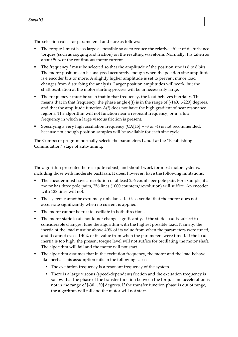 2 method limitation, Method limitation -9, Simpliq | ElmoMC SimplIQ Software Manual User Manual | Page 119 / 226