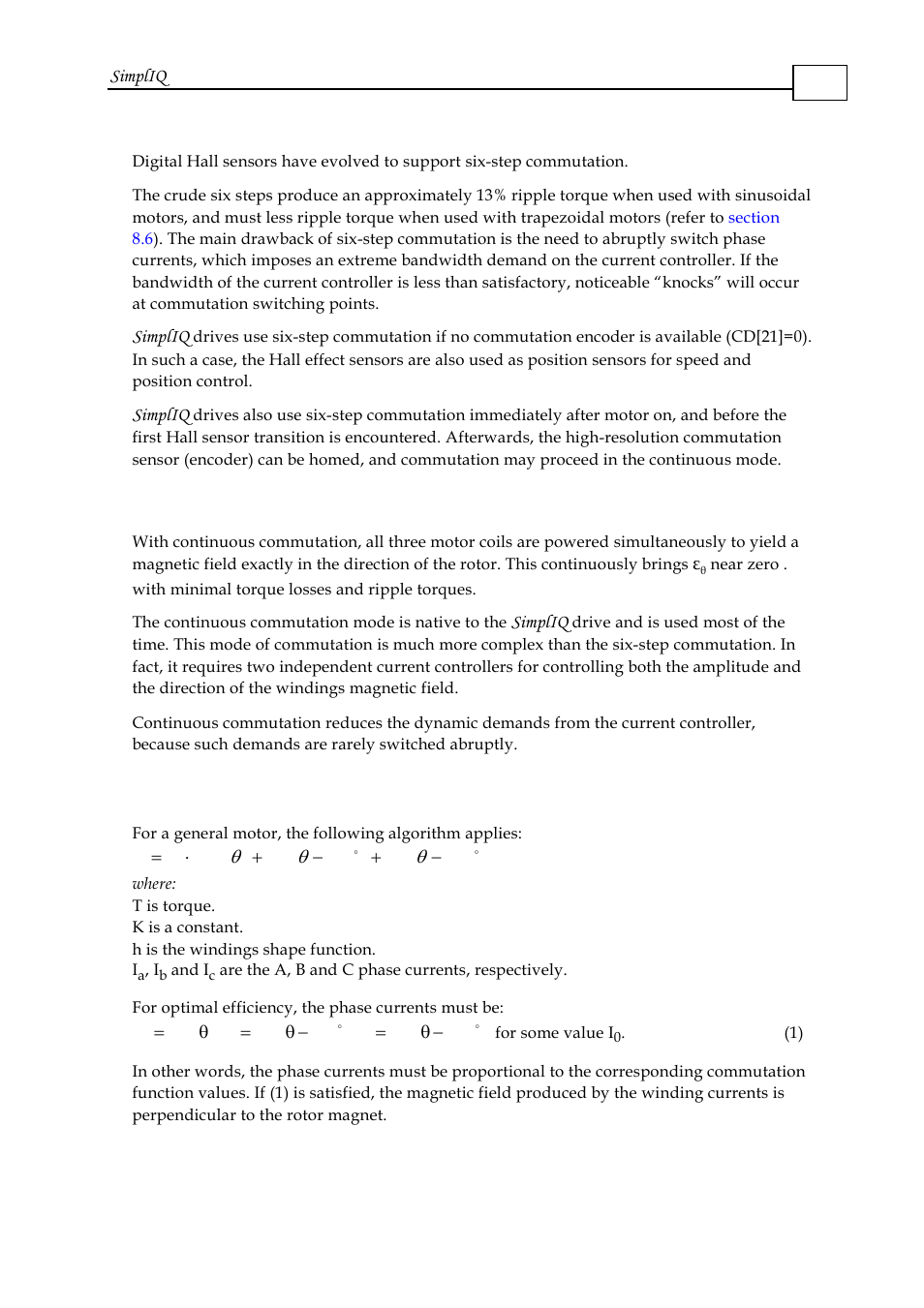 2 continuous commutation, 6 winding shapes, Continuous commutation -12 | 6 winding shapes -12 | ElmoMC SimplIQ Software Manual User Manual | Page 122 / 226
