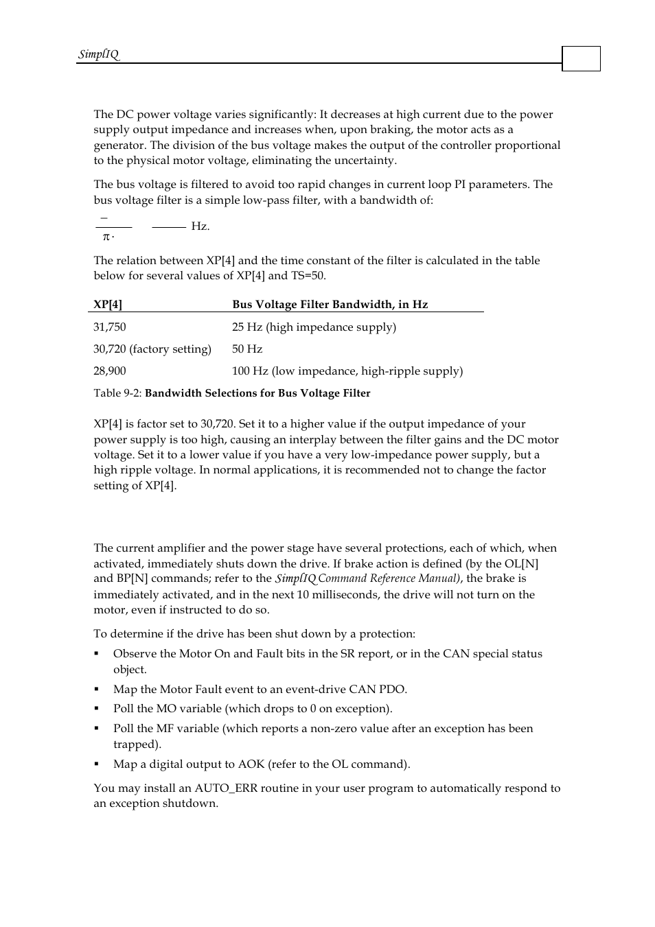 3 current amplifier protections, 3 current amplifier protections -6 | ElmoMC SimplIQ Software Manual User Manual | Page 129 / 226