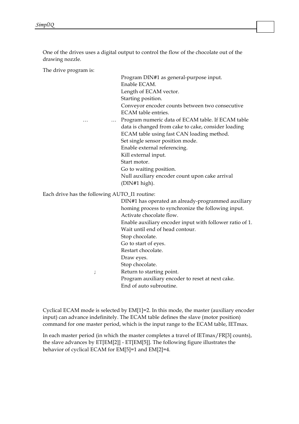2 cyclical ecam | ElmoMC SimplIQ Software Manual User Manual | Page 176 / 226