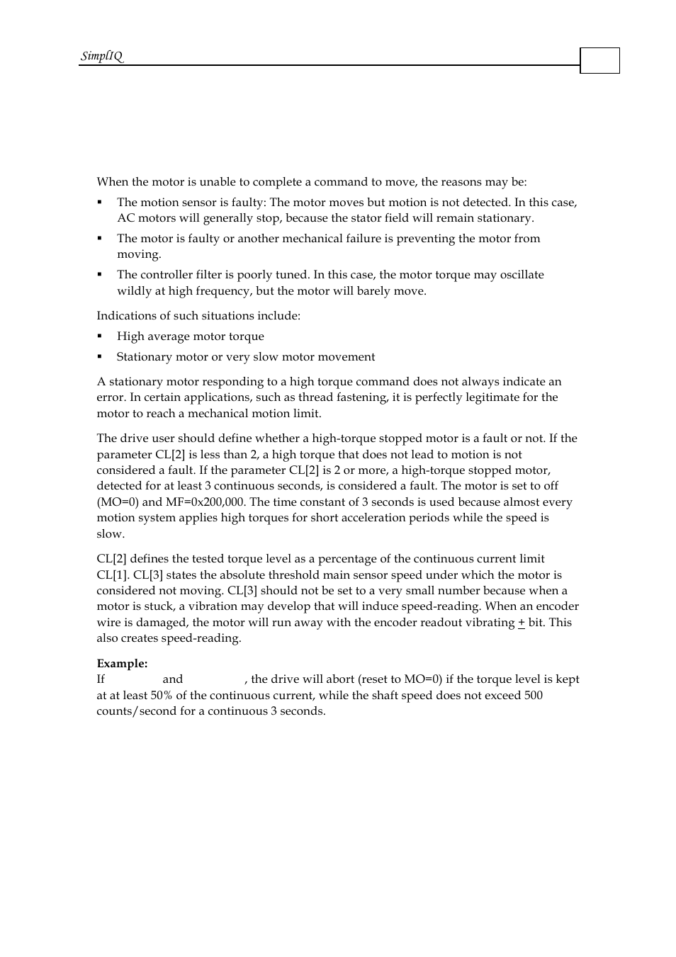 10 sensor faults, 1 motor cannot move, 10 sensor faults -12 | Motor cannot move -12, Simpliq | ElmoMC SimplIQ Software Manual User Manual | Page 207 / 226