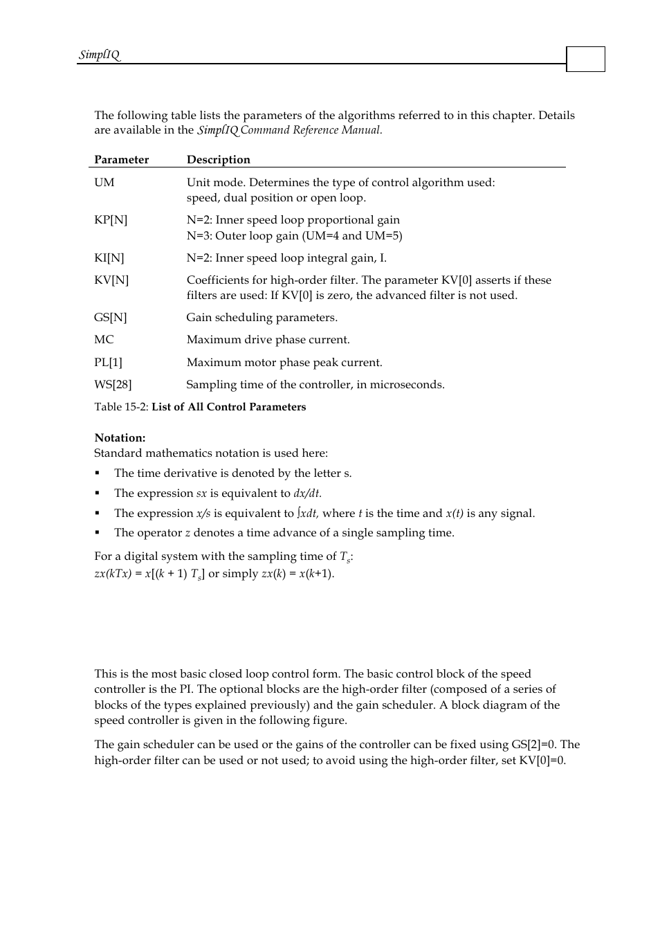 1 speed control, 1 block diagram, 1 speed control -2 | Block diagram -2 | ElmoMC SimplIQ Software Manual User Manual | Page 220 / 226