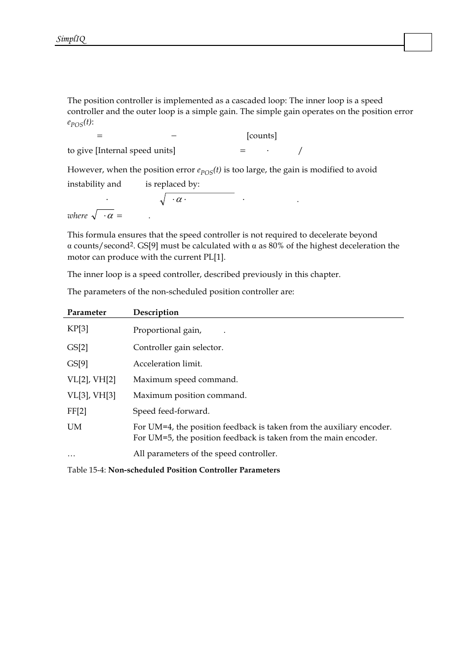 2 position controller parameters, Position controller parameters -6 | ElmoMC SimplIQ Software Manual User Manual | Page 224 / 226