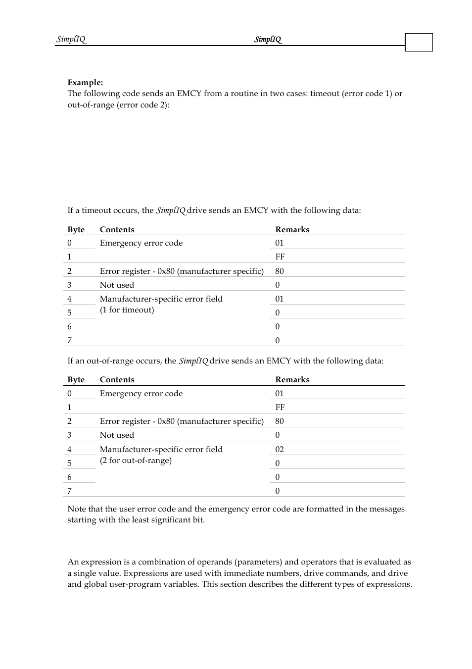 8 expressions, Expressions -7 | ElmoMC SimplIQ Software Manual User Manual | Page 36 / 226