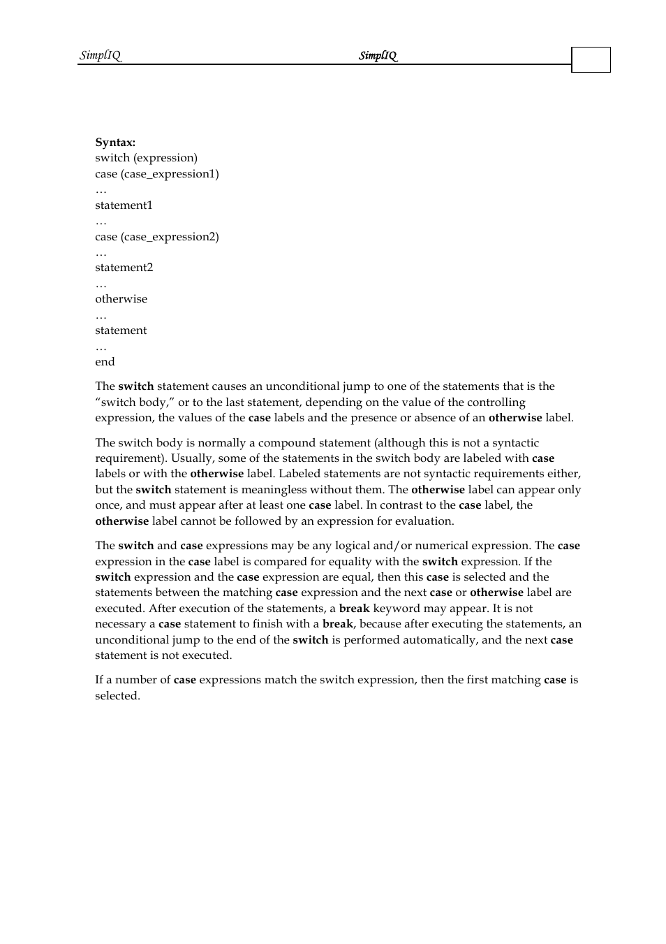 7 switch selection, Switch selection -18, Simpliq | ElmoMC SimplIQ Software Manual User Manual | Page 47 / 226