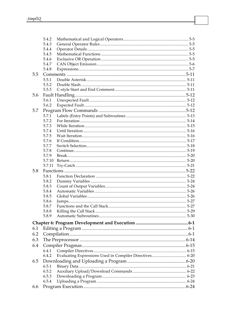 ElmoMC SimplIQ Software Manual User Manual | Page 5 / 226