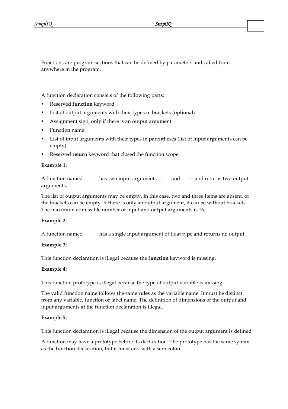 8 functions, 1 function declaration, 8 functions -22 | Function declaration -22 | ElmoMC SimplIQ Software Manual User Manual | Page 51 / 226