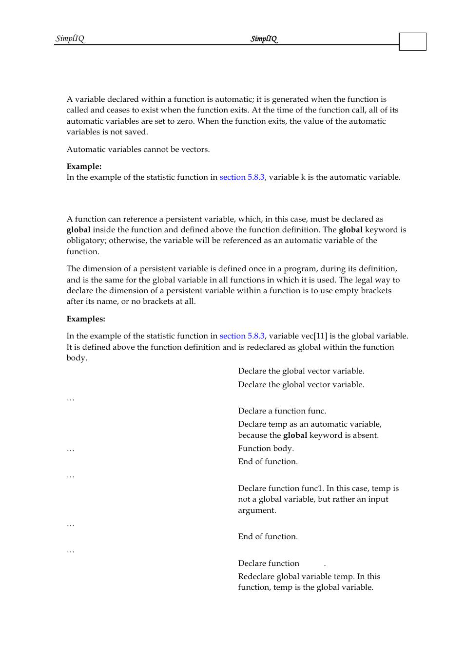 4 automatic variables, 5 global variables, Automatic variables -26 | Global variables -26 | ElmoMC SimplIQ Software Manual User Manual | Page 55 / 226