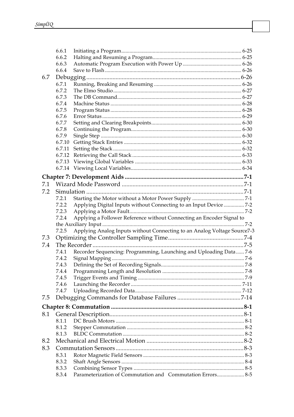 ElmoMC SimplIQ Software Manual User Manual | Page 6 / 226