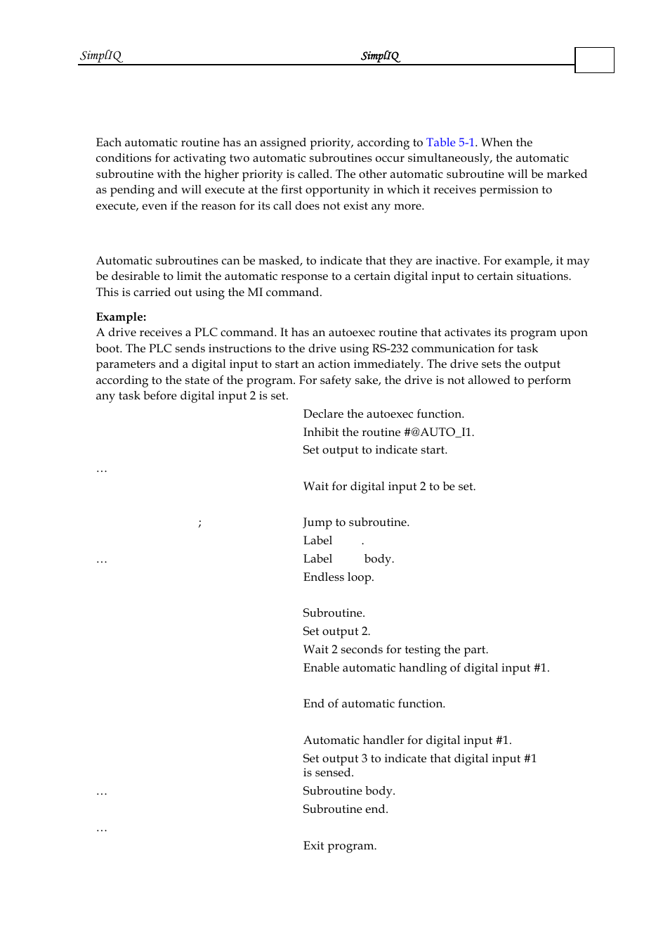 2 automatic routine arbitration, 3 the automatic subroutine mask | ElmoMC SimplIQ Software Manual User Manual | Page 61 / 226