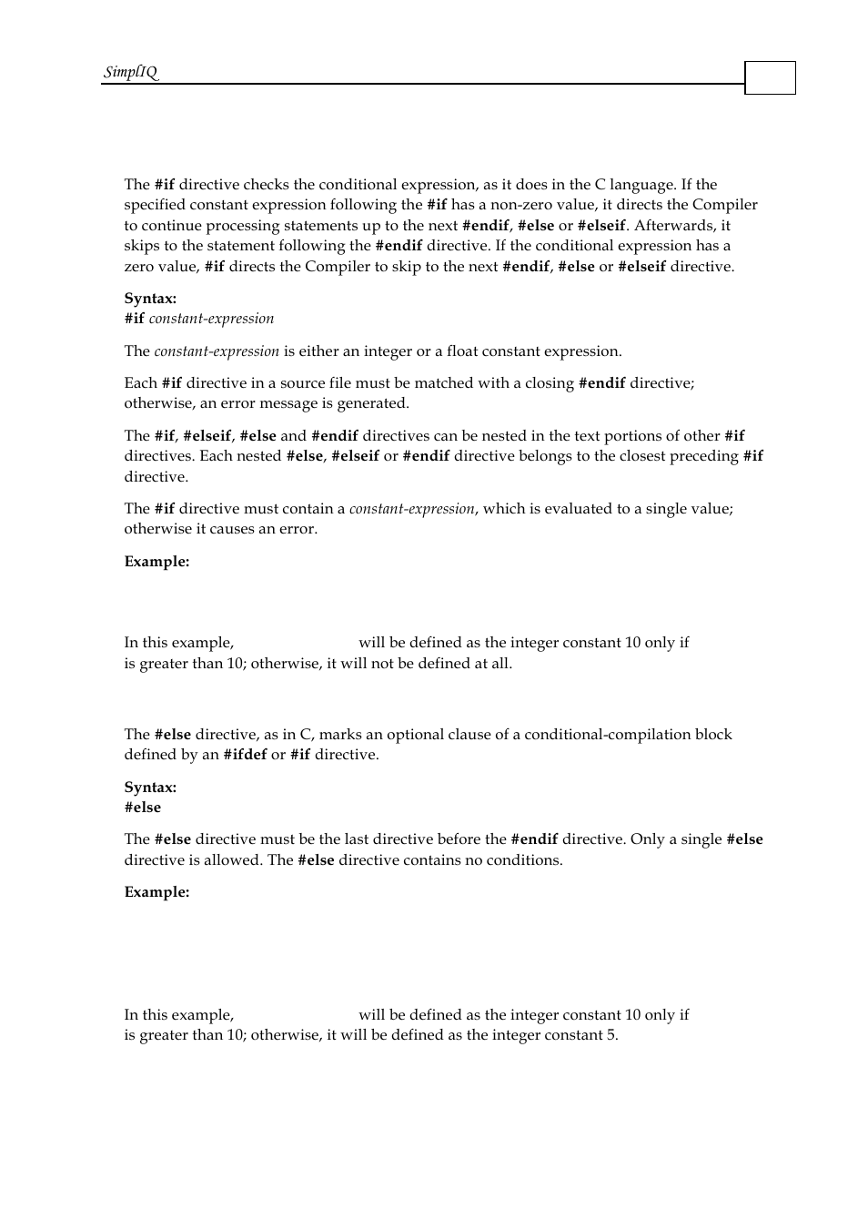 2 #if, 3 #else, Simpliq | ElmoMC SimplIQ Software Manual User Manual | Page 79 / 226