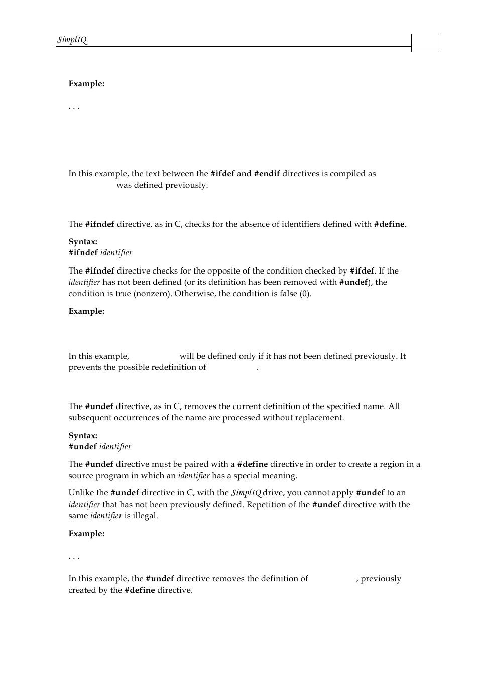 7 #ifndef, 8 #undef | ElmoMC SimplIQ Software Manual User Manual | Page 81 / 226