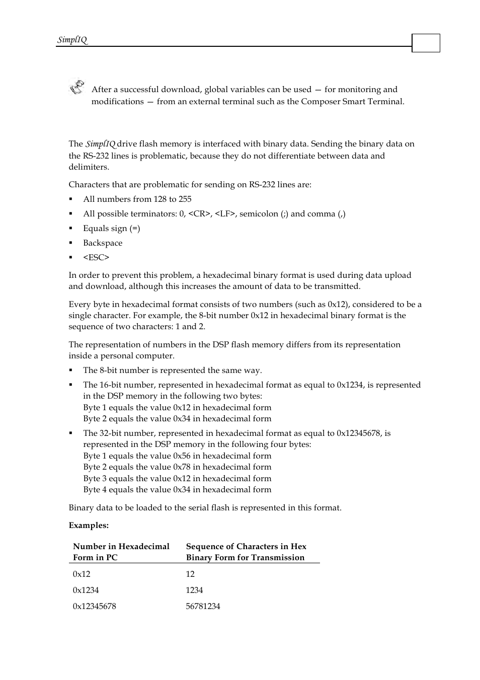 1 binary data, Binary data -21 | ElmoMC SimplIQ Software Manual User Manual | Page 83 / 226