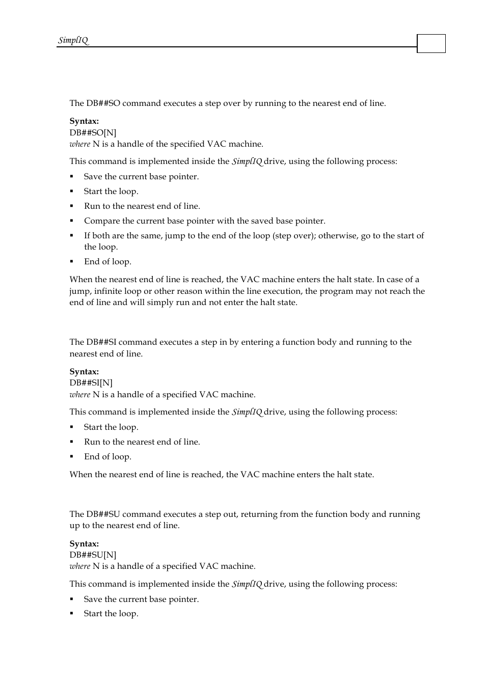 2 step over, 3 step in, 4 step out | ElmoMC SimplIQ Software Manual User Manual | Page 93 / 226