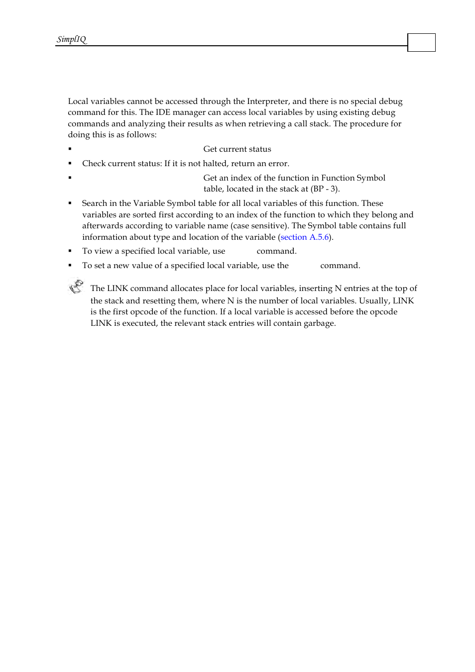 14 viewing local variables, Viewing local variables -34, Simpliq | ElmoMC SimplIQ Software Manual User Manual | Page 96 / 226