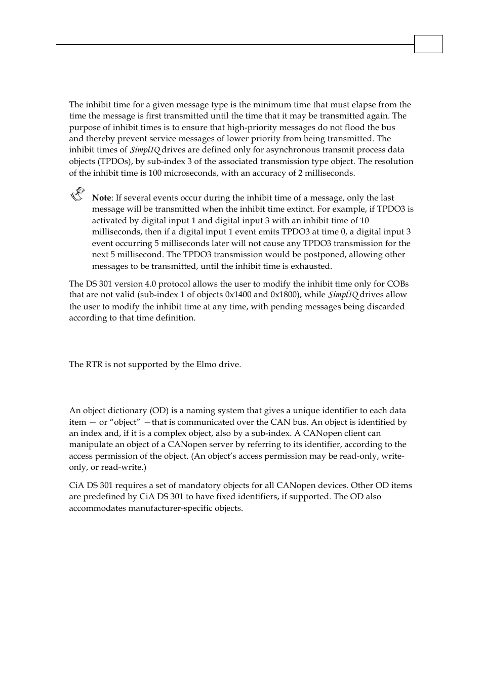 4 inhibit times, 5 rtr – remote transmission request, 6 object dictionary | Inhibit times -2, Rtr – remote transmission request -2, Object dictionary -2 | ElmoMC CANopen DS 301 Implementation Guide User Manual | Page 11 / 118