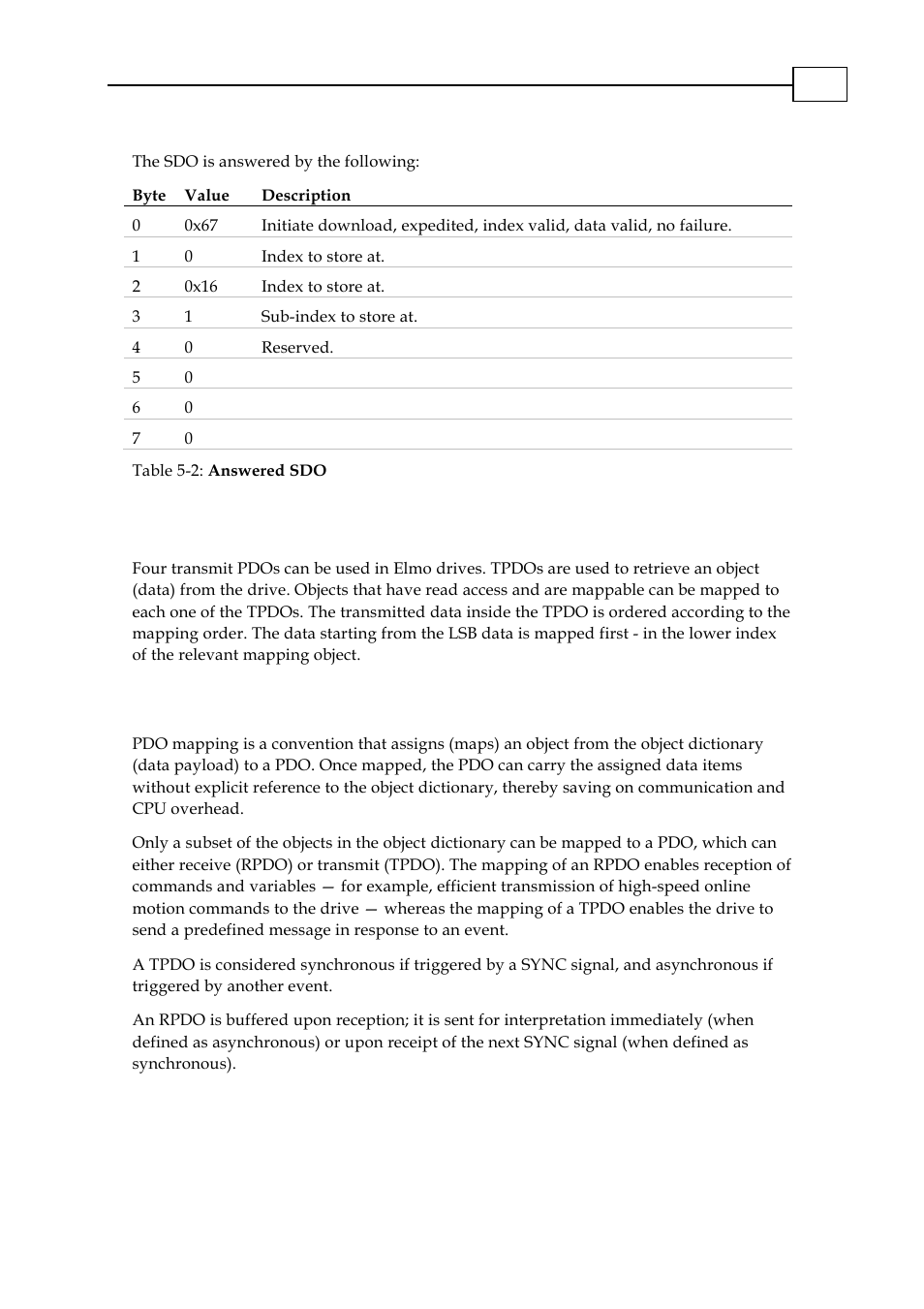 2 transmit pdos, 3 pdo mapping, Transmit pdos -3 | Pdo mapping -3 | ElmoMC CANopen DS 301 Implementation Guide User Manual | Page 32 / 118