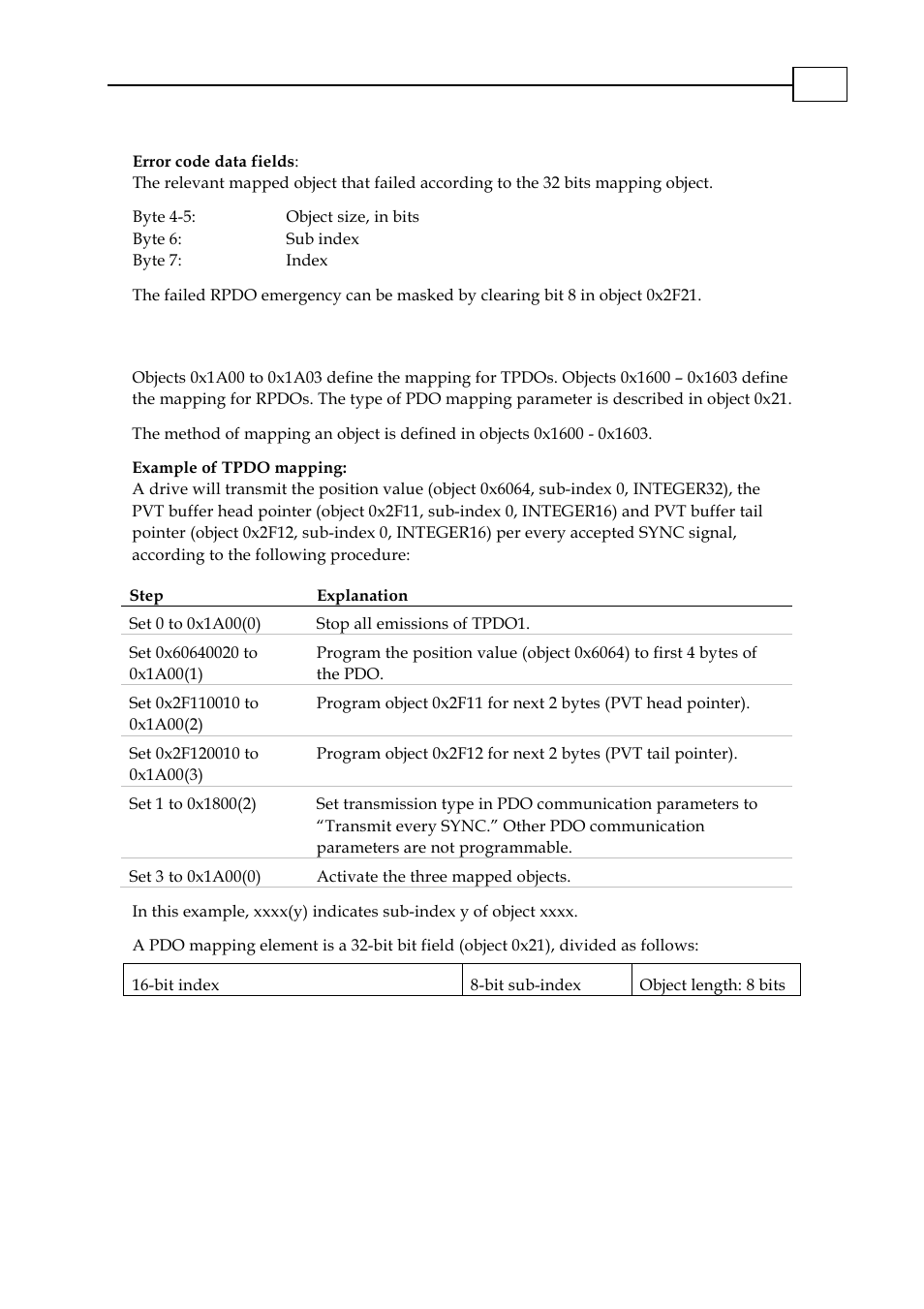 5 mapping parameter objects, Mapping parameter objects -6 | ElmoMC CANopen DS 301 Implementation Guide User Manual | Page 35 / 118
