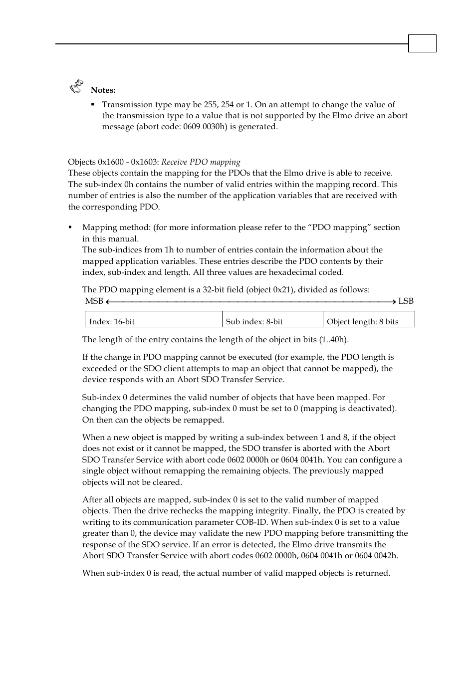 ElmoMC CANopen DS 301 Implementation Guide User Manual | Page 72 / 118