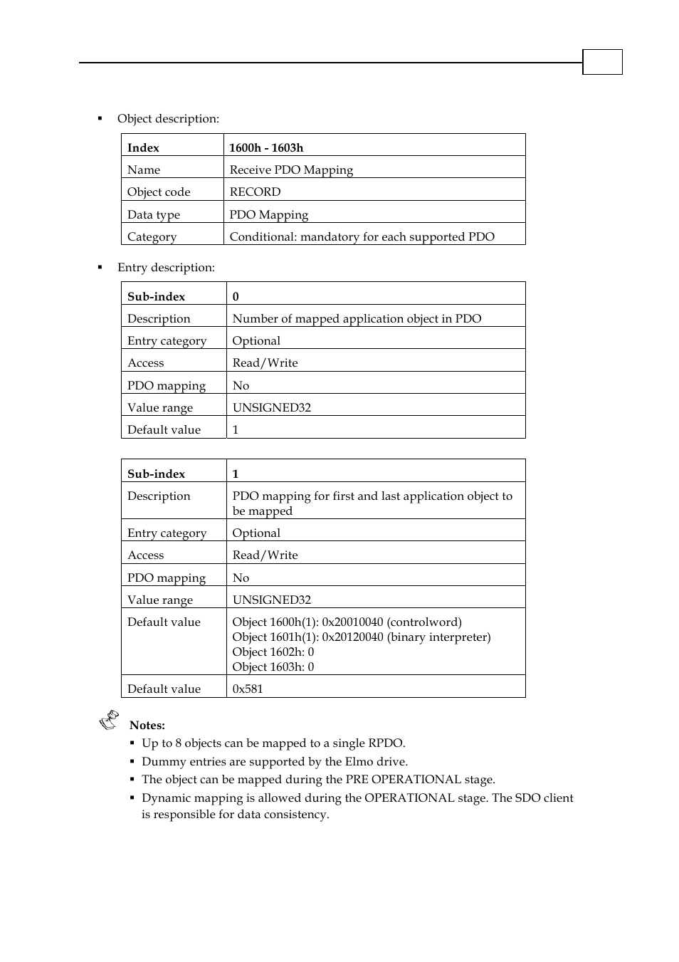 ElmoMC CANopen DS 301 Implementation Guide User Manual | Page 73 / 118
