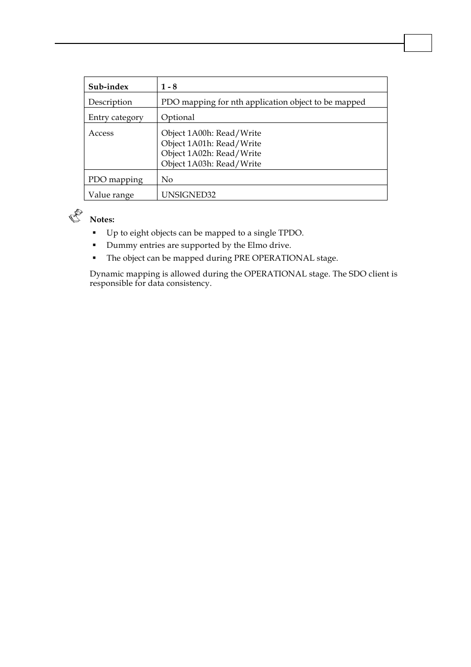 ElmoMC CANopen DS 301 Implementation Guide User Manual | Page 77 / 118