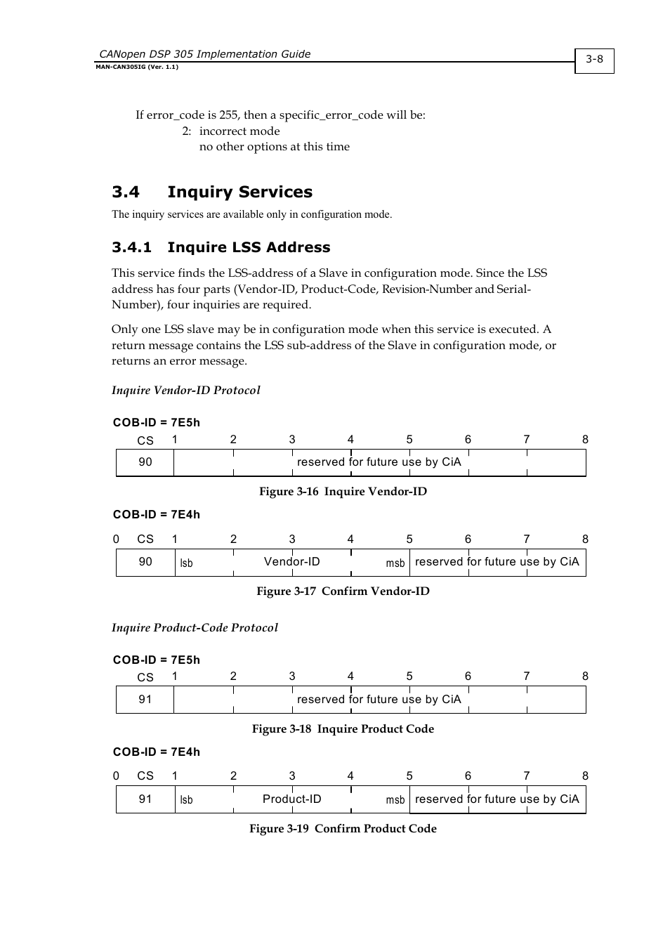 4 inquiry services, 1 inquire lss address | ElmoMC CANopen DSP 305 Implementation Guide User Manual | Page 15 / 20