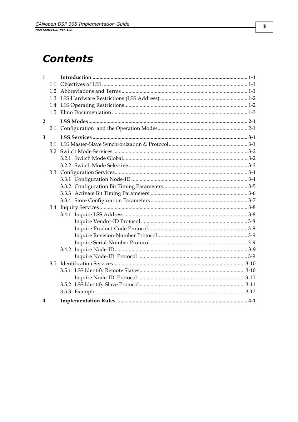 ElmoMC CANopen DSP 305 Implementation Guide User Manual | Page 3 / 20