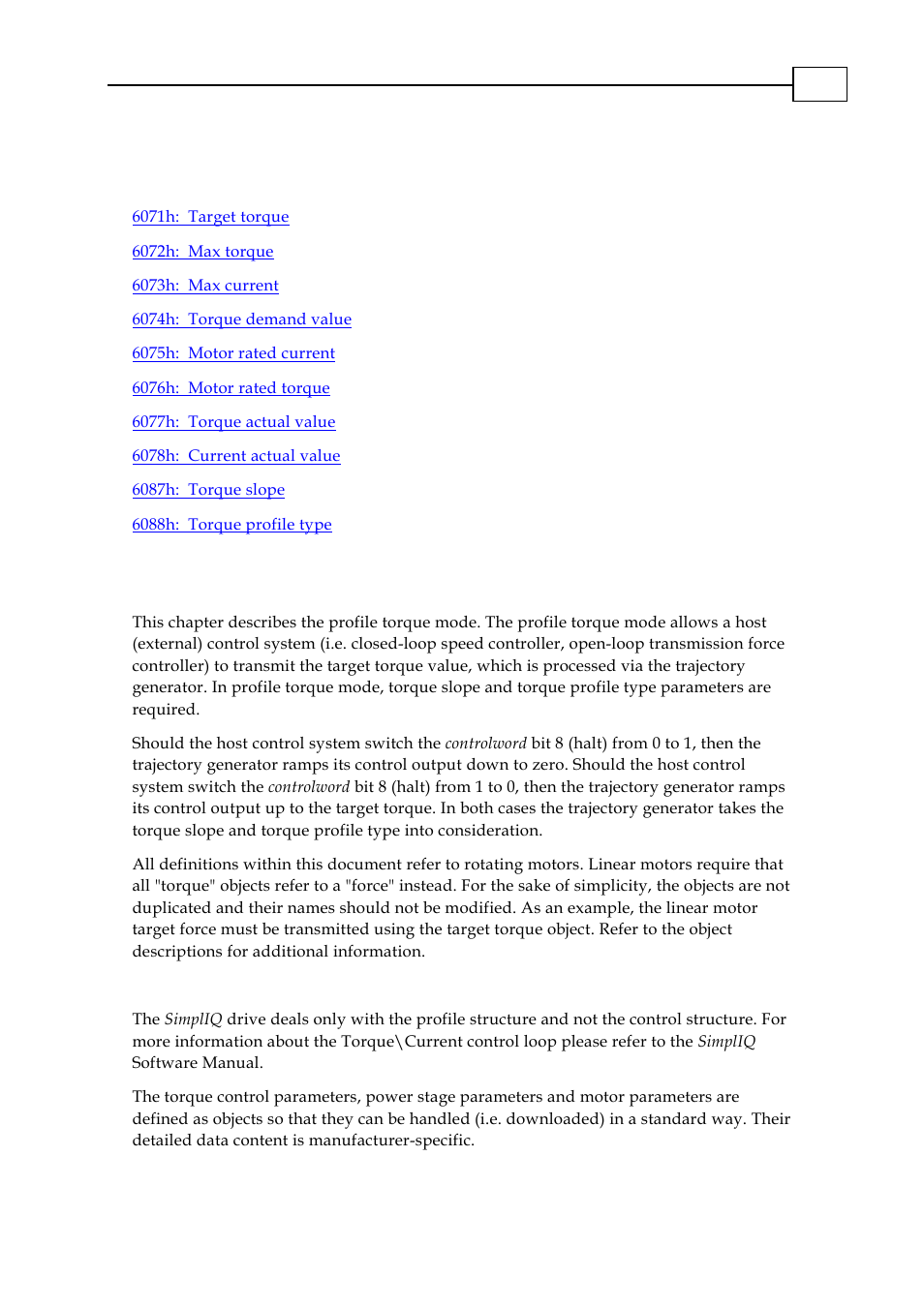 Profiled torque mode, General information, 1 general information | ElmoMC CANopen DSP 402 Implementation Guide User Manual | Page 107 / 116