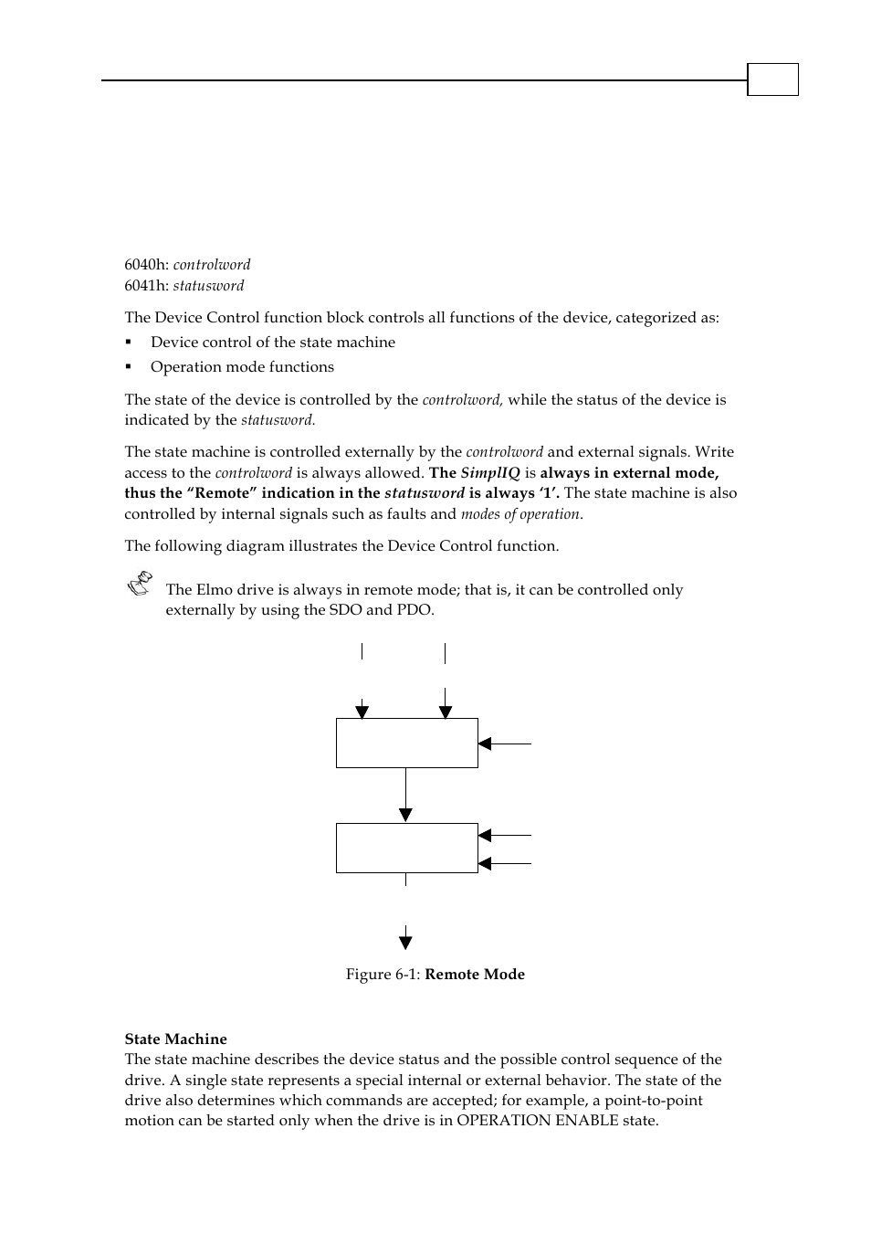 Device control, Objects, 1 objects | ElmoMC CANopen DSP 402 Implementation Guide User Manual | Page 26 / 116