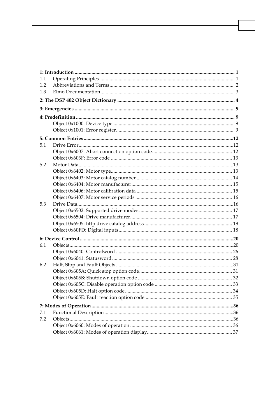 ElmoMC CANopen DSP 402 Implementation Guide User Manual | Page 3 / 116