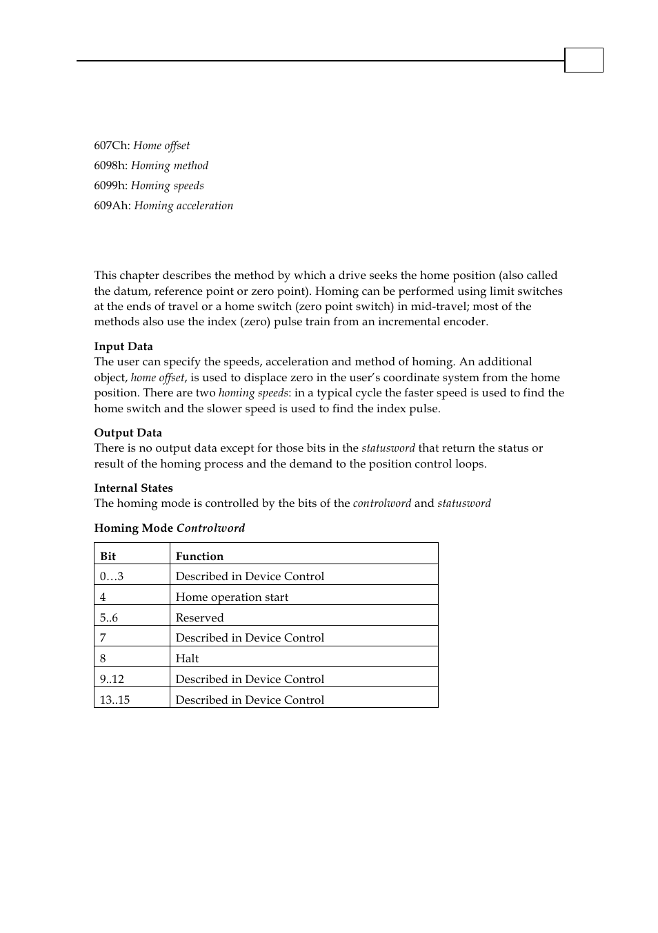 Homing, General information, 1 general information | ElmoMC CANopen DSP 402 Implementation Guide User Manual | Page 59 / 116