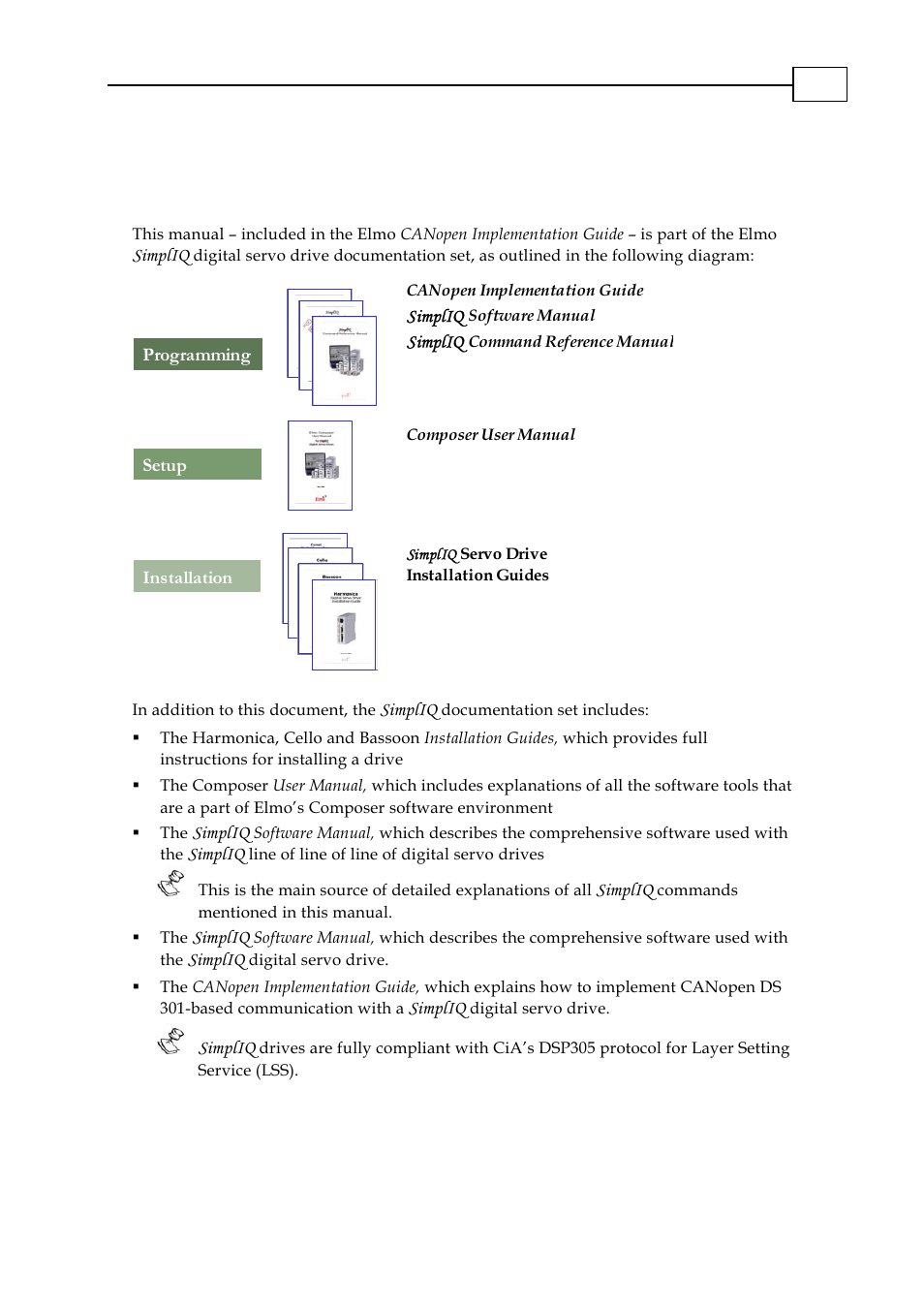 Elmo documentation, 3 elmo documentation | ElmoMC CANopen DSP 402 Implementation Guide User Manual | Page 9 / 116
