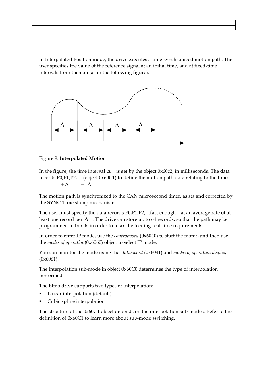 Functional description, T∆ t ∆ t ∆ t, 3 functional description | ElmoMC CANopen DSP 402 Implementation Guide User Manual | Page 97 / 116
