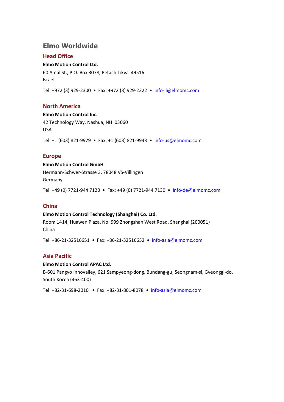 Elmo worldwide | ElmoMC SimplIQ Digital Servo Drives-Trombone DC User Manual | Page 4 / 85