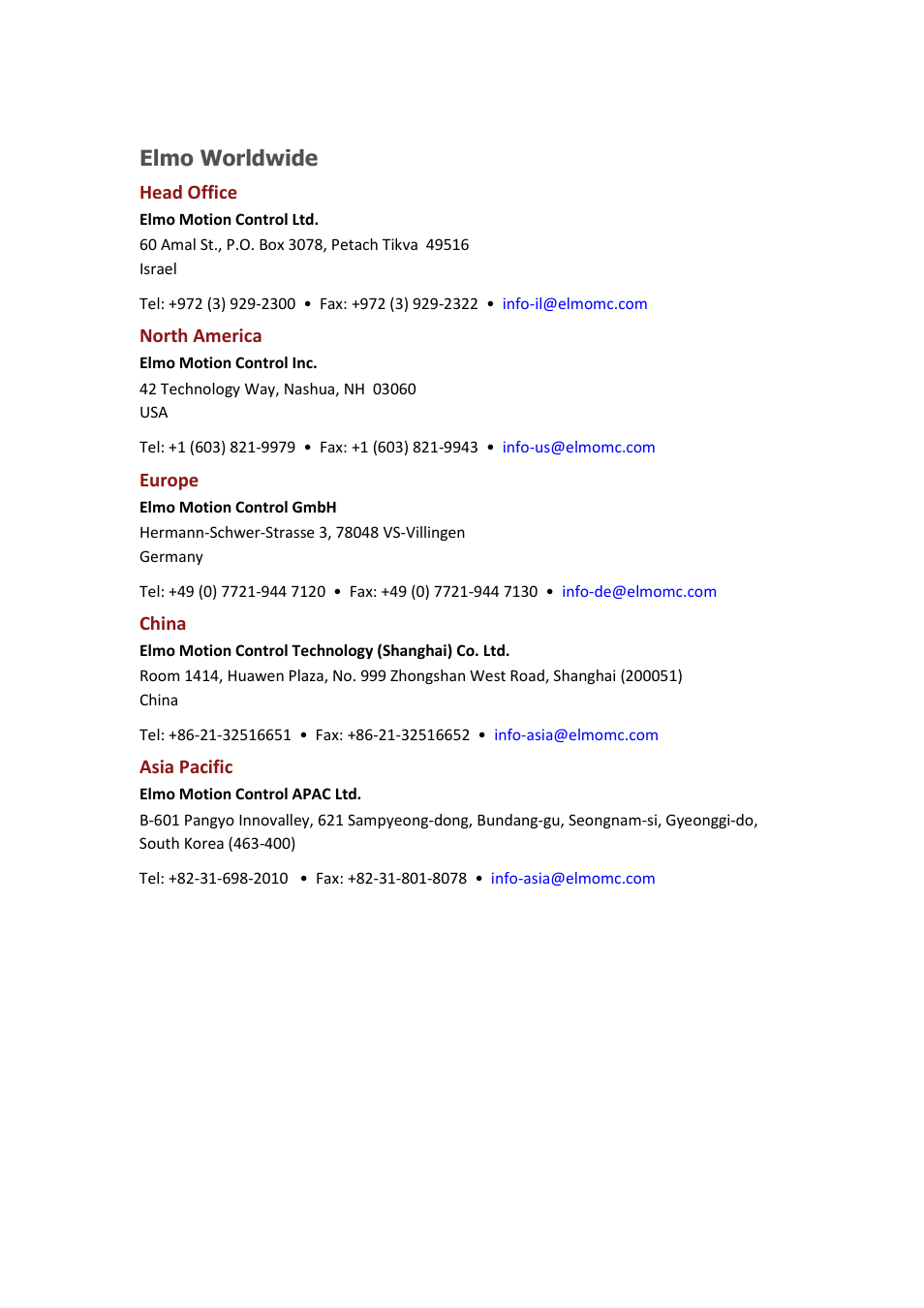 Elmo worldwide | ElmoMC SimplIQ Digital Servo Drives-Guitar Installation Guide User Manual | Page 4 / 76