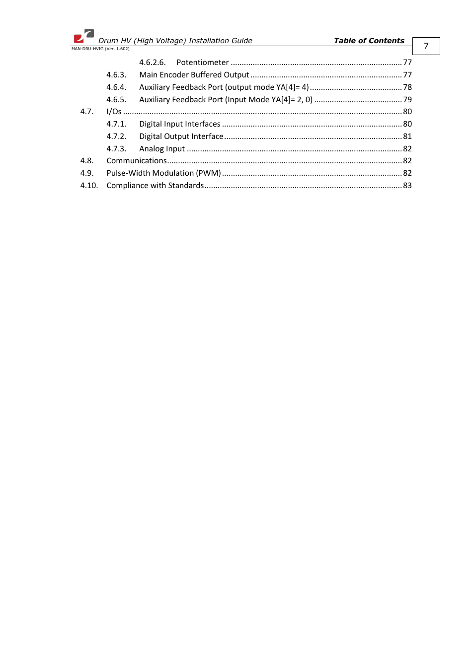 ElmoMC SimplIQ Digital Servo Drives-Drum HV User Manual | Page 7 / 84