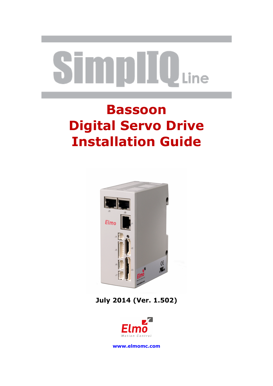 ElmoMC AC Input Digital Servo Drives-Bassoon User Manual | 69 pages