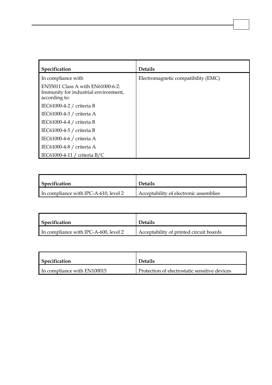 A.2.4 emc, A.2.5 workmanship, A.2.6 pcb | A.2.7 packing | ElmoMC SimplIQ Analog Servo Amplifiers-Ocarina Installation User Manual | Page 30 / 30