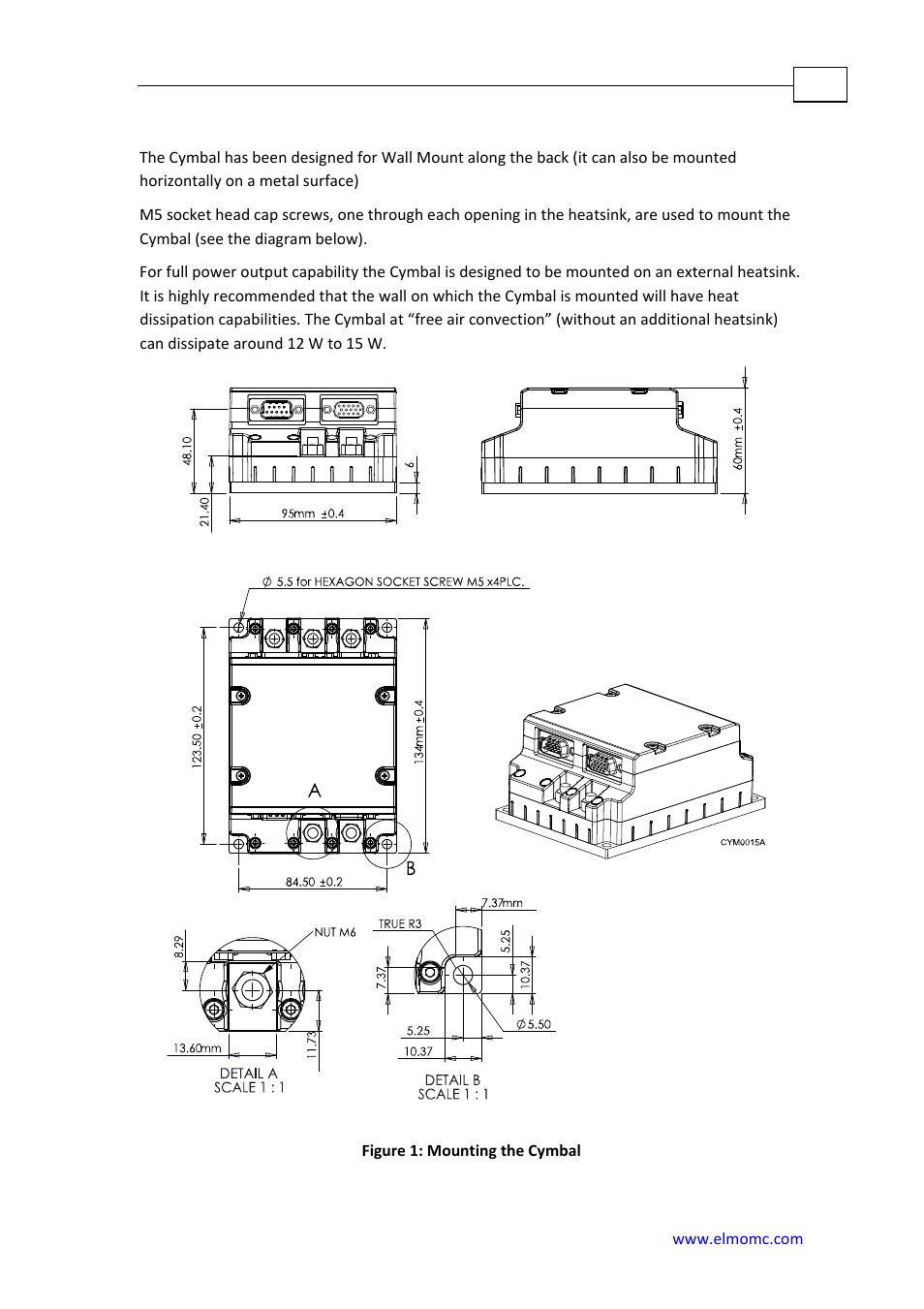 Mounting the cymbal | ElmoMC SimplIQ Analog Servo Amplifiers-Cymbal User Manual | Page 12 / 40