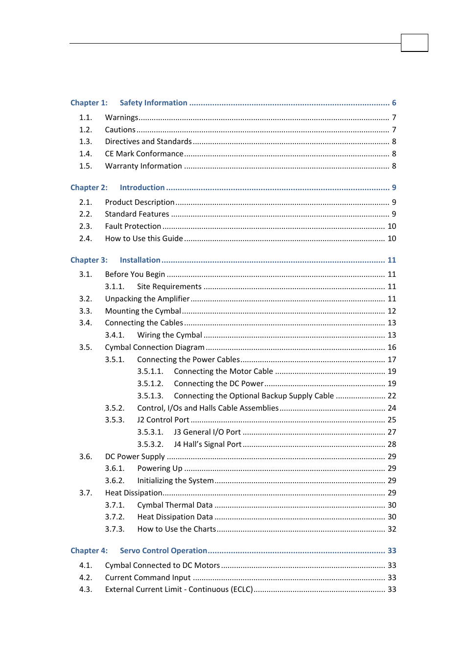 ElmoMC SimplIQ Analog Servo Amplifiers-Cymbal User Manual | Page 4 / 40