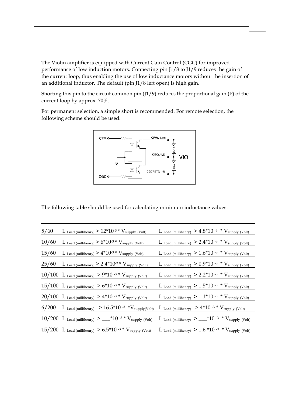 Current gain control (cgc), 3 current gain control (cgc) | ElmoMC SimplIQ Analog Servo Amplifiers-Violin Installation User Manual | Page 18 / 23