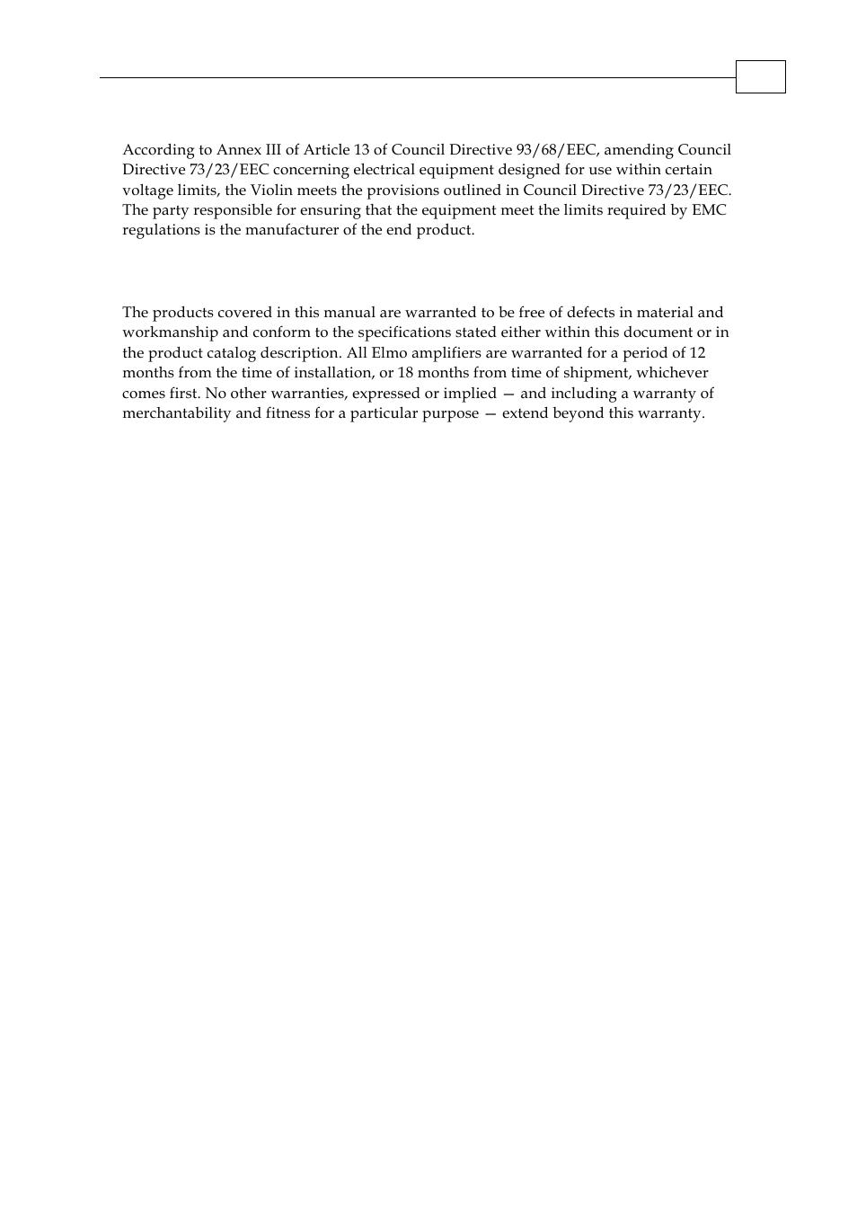 Warranty information, 4 warranty information | ElmoMC SimplIQ Analog Servo Amplifiers-Violin Installation User Manual | Page 6 / 23