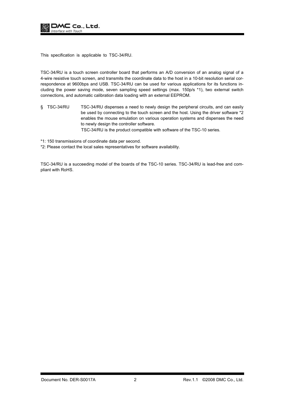 DMC TSC-34/RU User Manual | Page 3 / 13