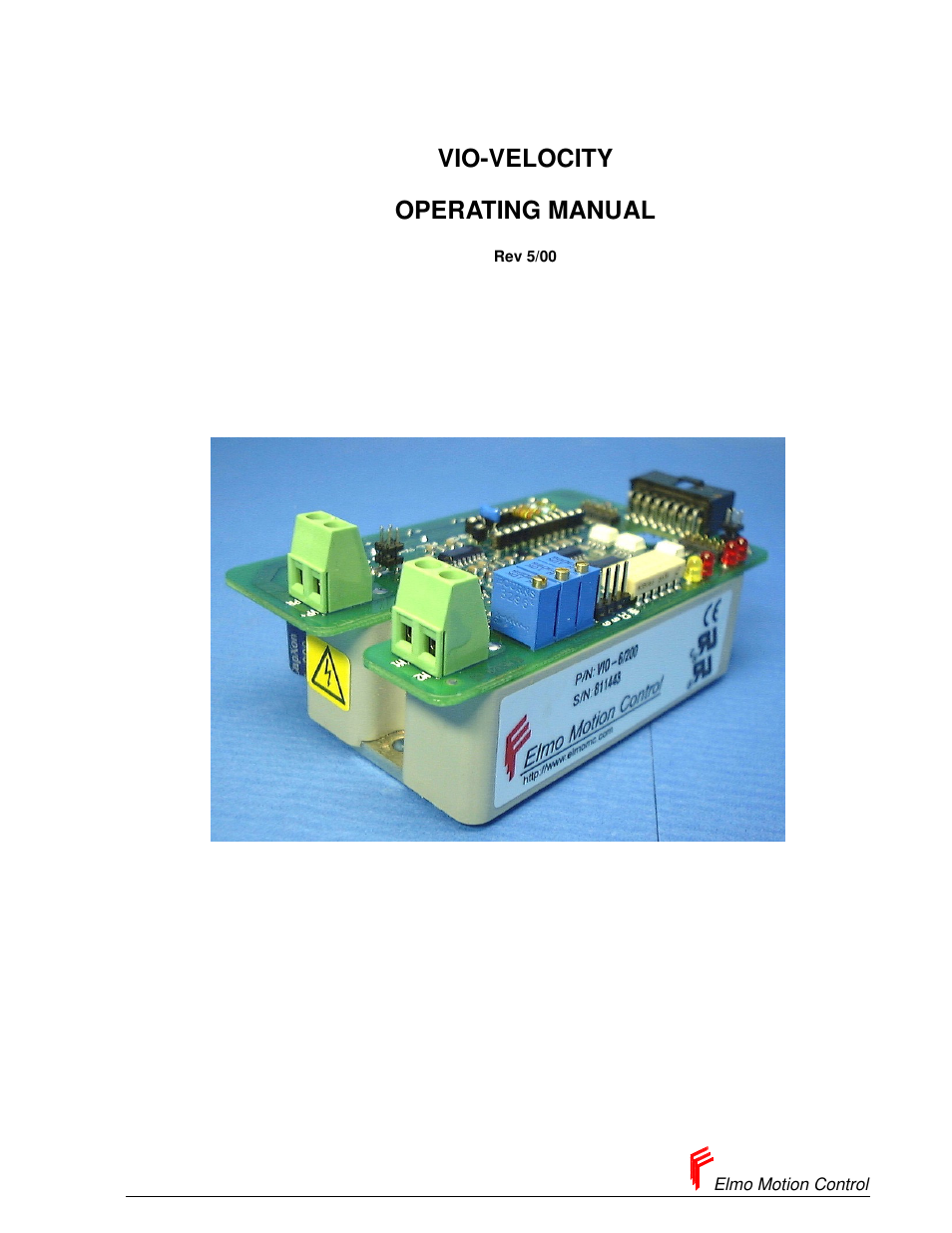 ElmoMC SimplIQ Analog Servo Amplifiers-Violin Operating Manual User Manual | 35 pages