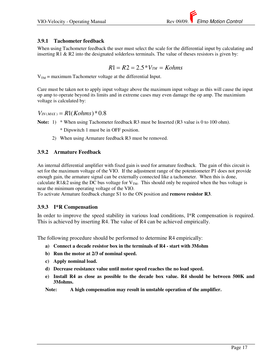 ElmoMC SimplIQ Analog Servo Amplifiers-Violin Operating Manual User Manual | Page 21 / 35