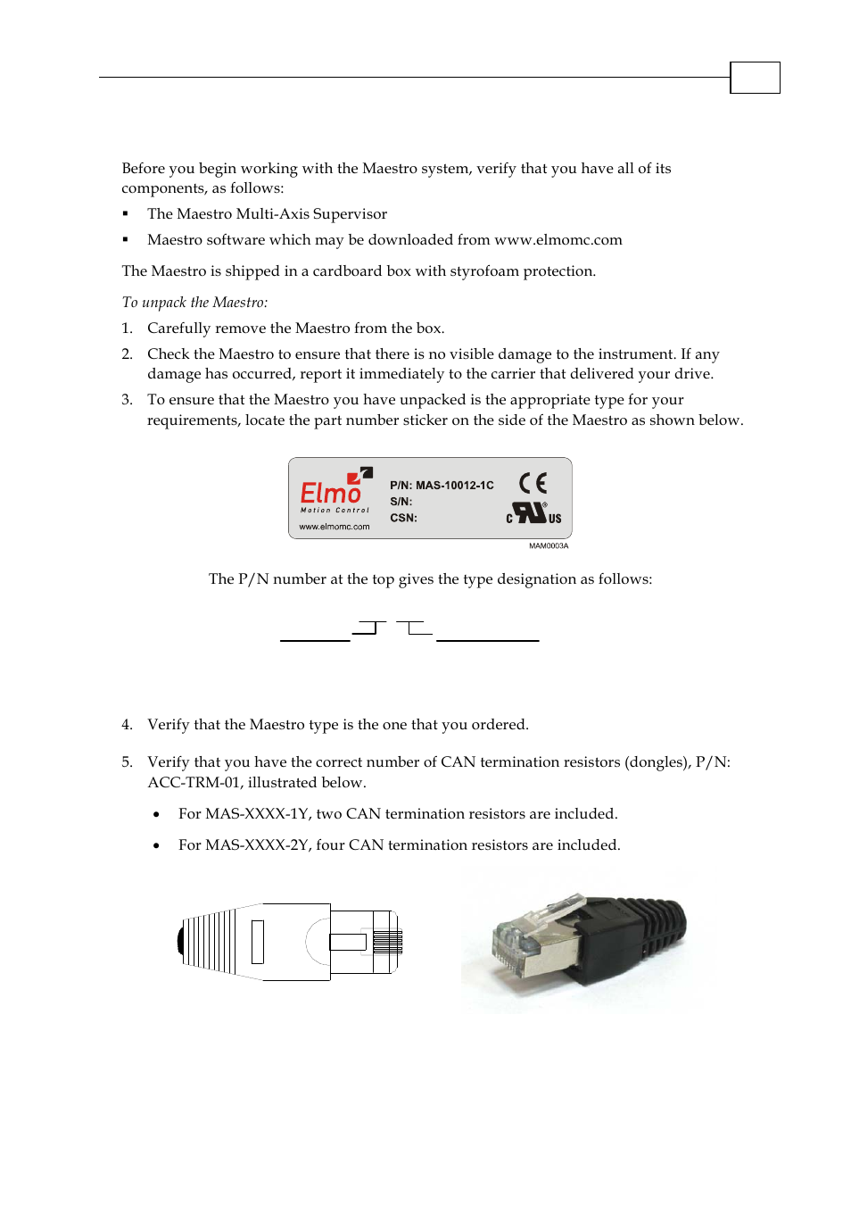 2 unpacking the components | ElmoMC Multi-Axis Motion Controller-Maestro Installation Guide User Manual | Page 14 / 46