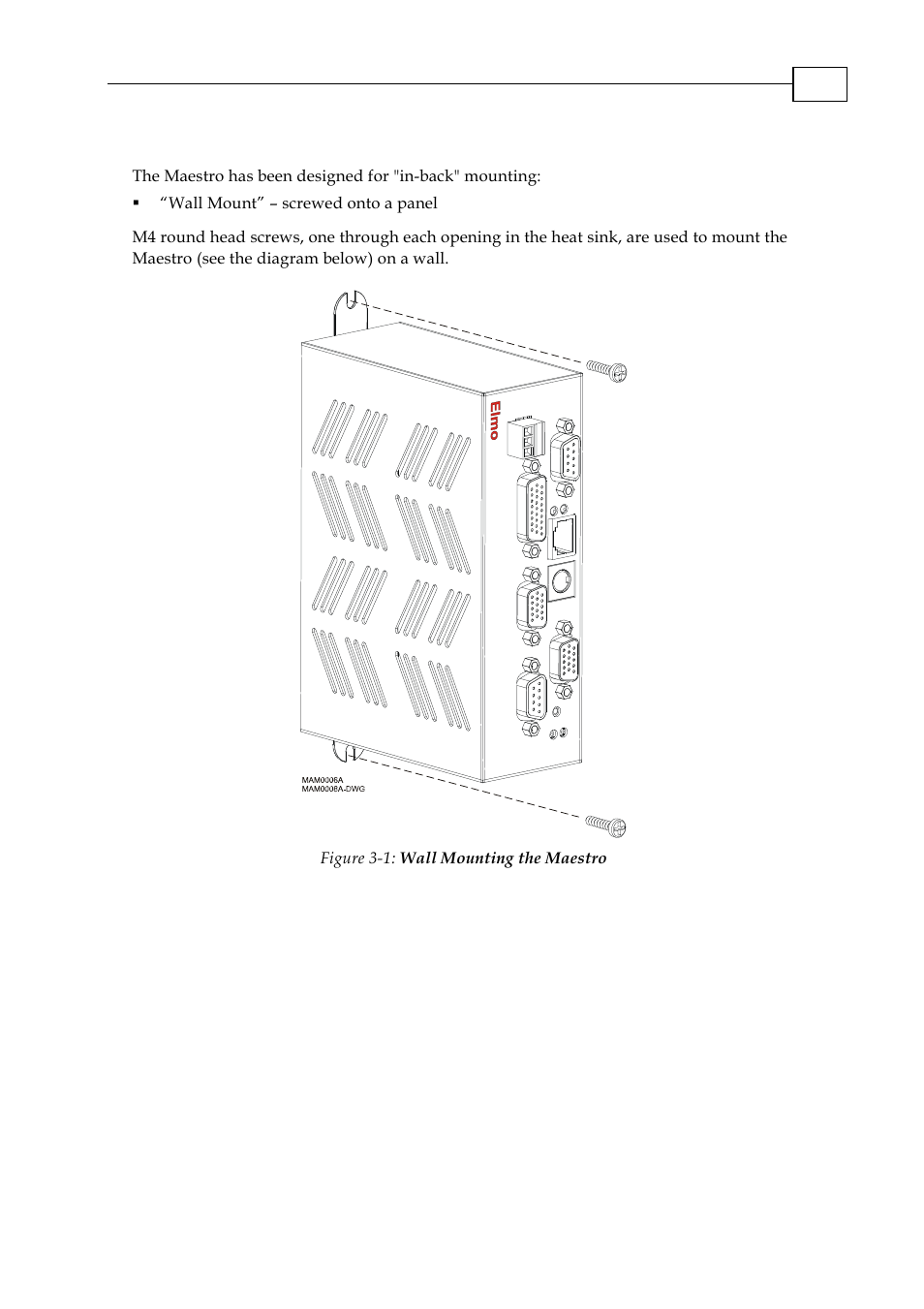 3 mounting the maestro | ElmoMC Multi-Axis Motion Controller-Maestro Installation Guide User Manual | Page 15 / 46