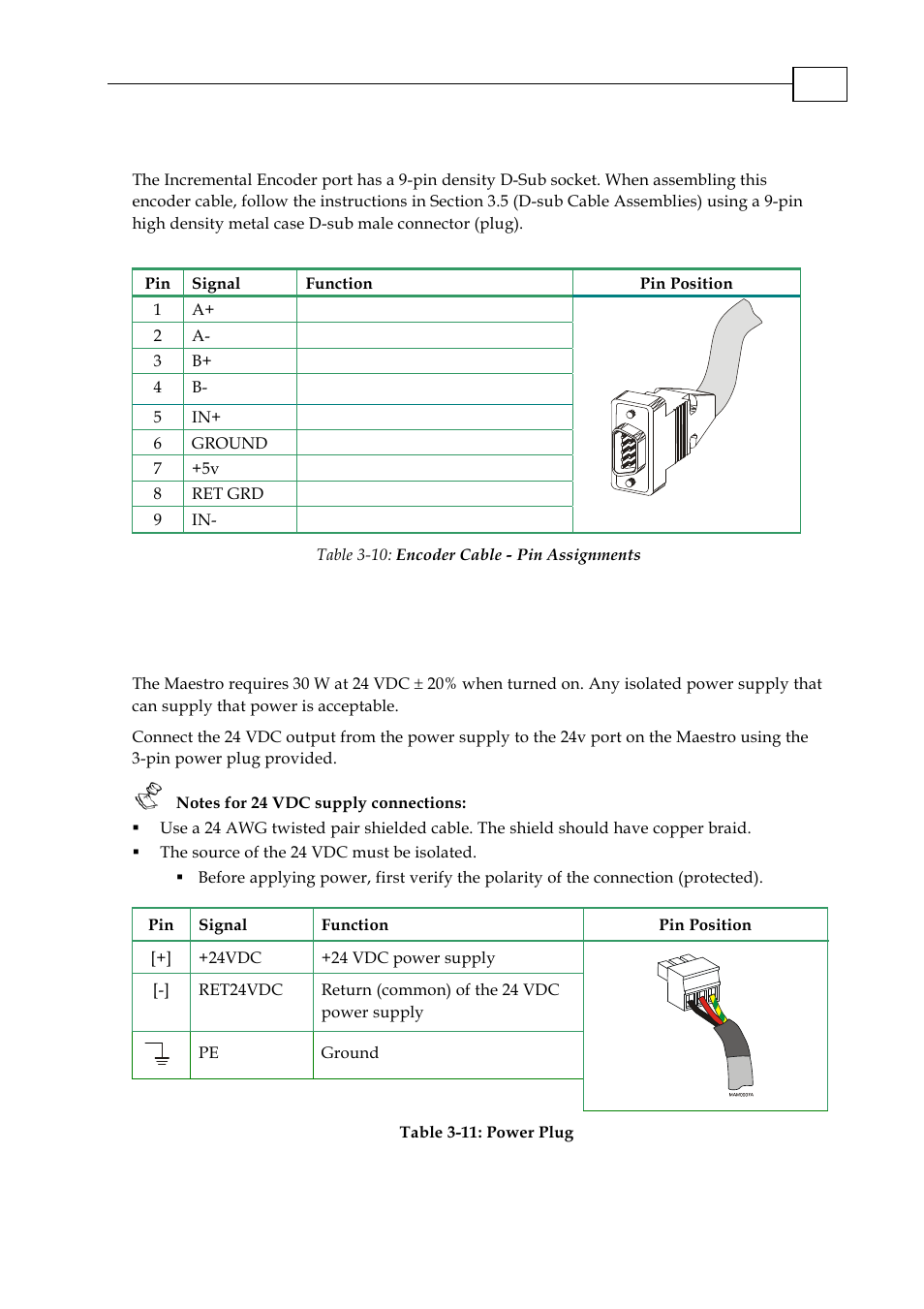 4 encoder port, 6 connecting the 24v power supply | ElmoMC Multi-Axis Motion Controller-Maestro Installation Guide User Manual | Page 24 / 46